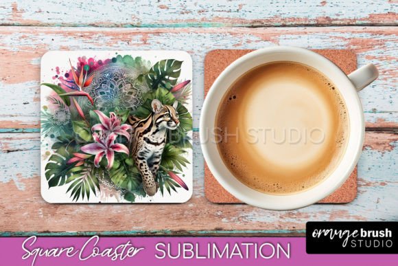 Download Tropical Animals Square Coaster Design - Coaster design Collection