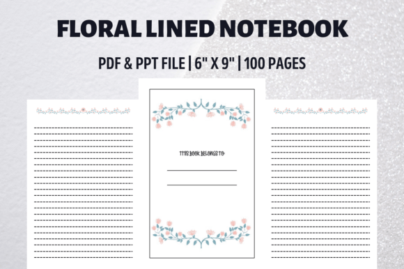 Download Floral Theme Lined Notebook - Floral theme Collection