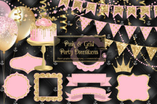 Download Pink and Gold Party Decorations Clipart - Party decorations Collection