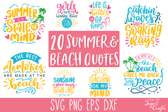 Download Summer &amp; Beach SVG Cut Files Bundle - Premium Resources