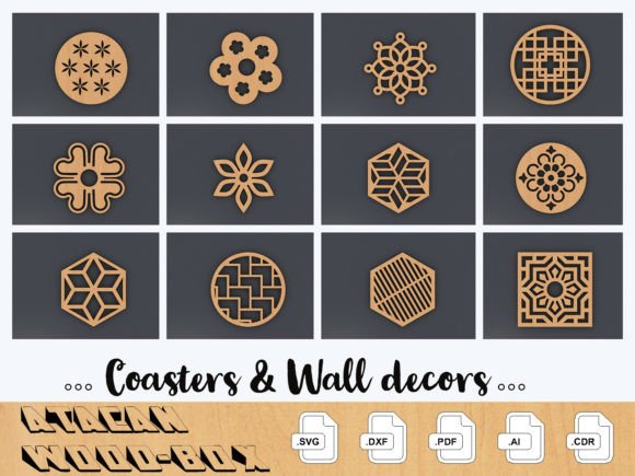 Download Drink Coaster Designs Cutting Files 175 - Coaster design Collection