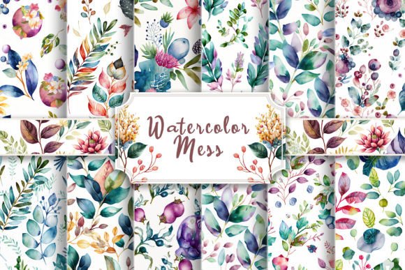 Download Watercolor Floral Theme Artistic Mess - Floral theme Collection