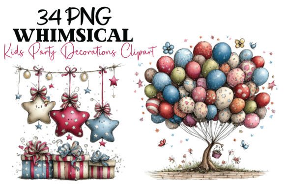 Download Whimsical Kids Party Decorations Clipart - Party decorations Collection