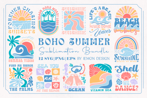 Download Boho Summer SVG Bundle - Boho summer svg Collection